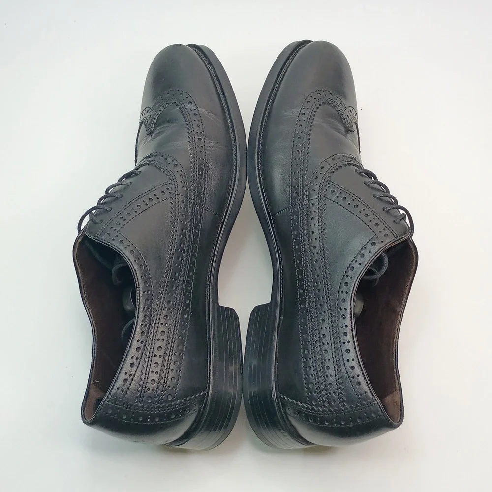 Johnston & Murphy Conard Wingtip Oxford Men Size 11.5 Black Leather 20-7545
